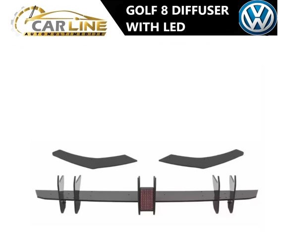 WW GOLF 8  ZADNJI DIFUZOR SA LED STOP SVETLOM