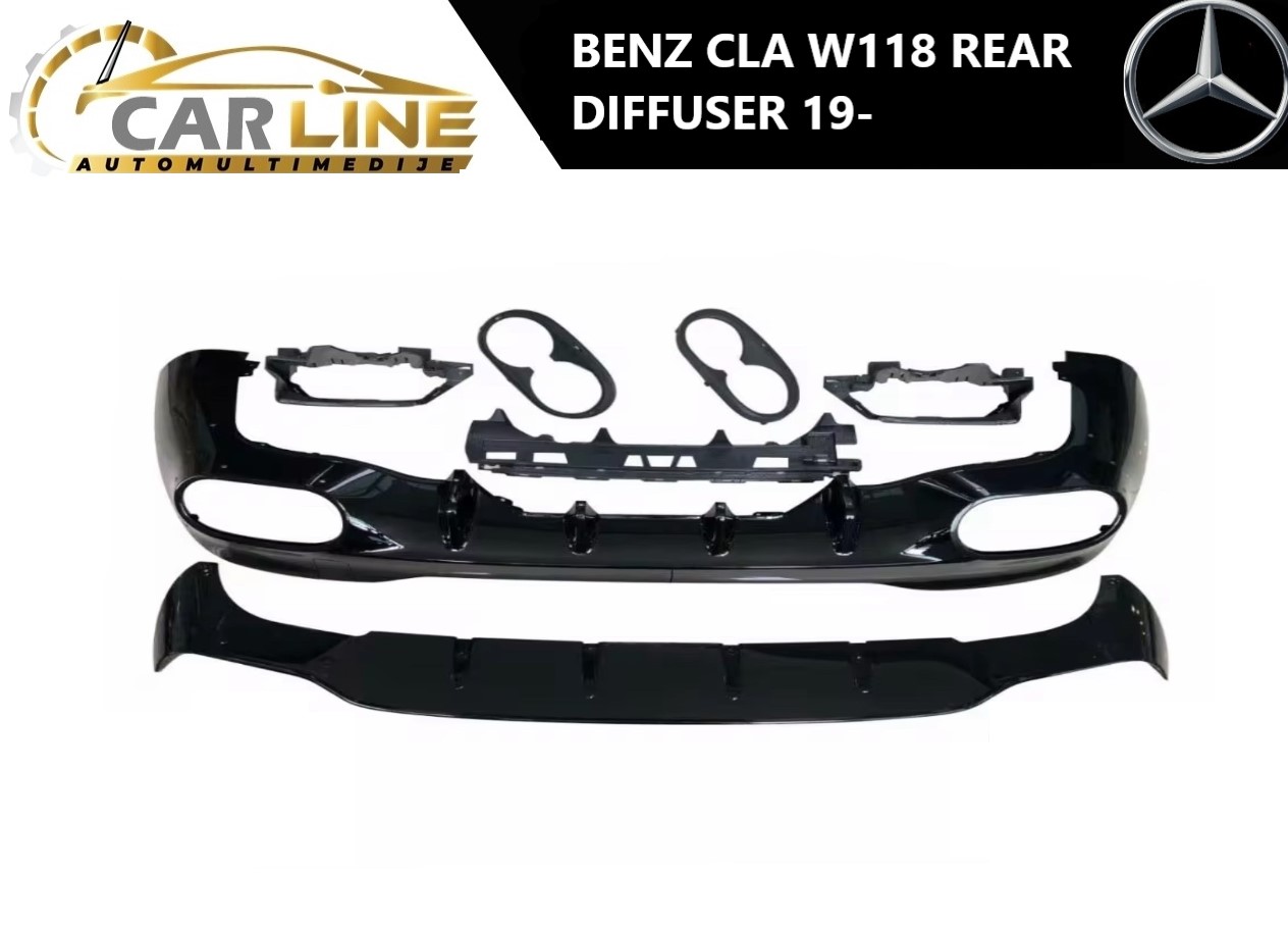 MERCEDES CLA W118 ZADNJI DIFUZOR 19-