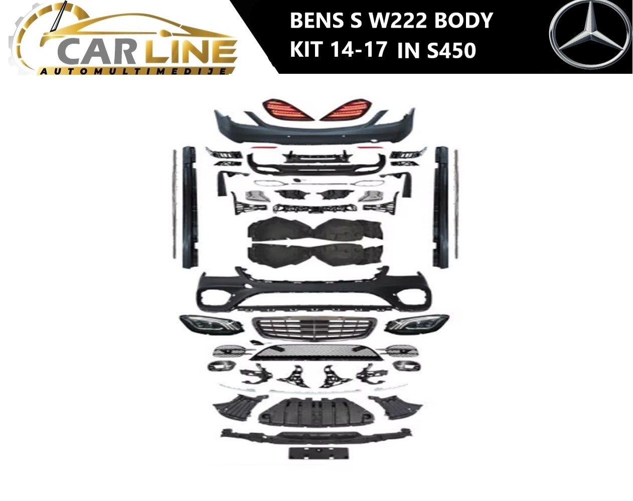 MERCEDES S W222 U NOVI S450 BODY KIT 14-17