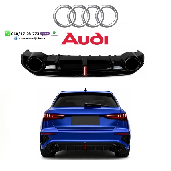 AUDI A3 20-25 HATCHBACK DIFUZOR LED S LINE RS