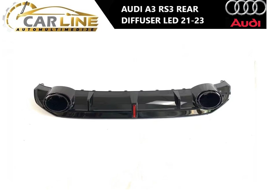 AUDI A3 ZADNJI DIFUZOR RS3 LED 21-23