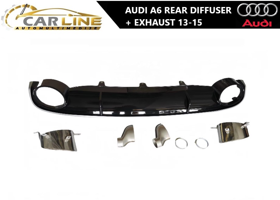 AUDI A6 ZADNJI DIFUZOR SA AUSPUHOM 13-15