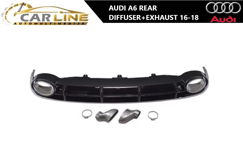 AUDI A6 ZADNJI DIFUZOR SA AUSPUHOM 16-18