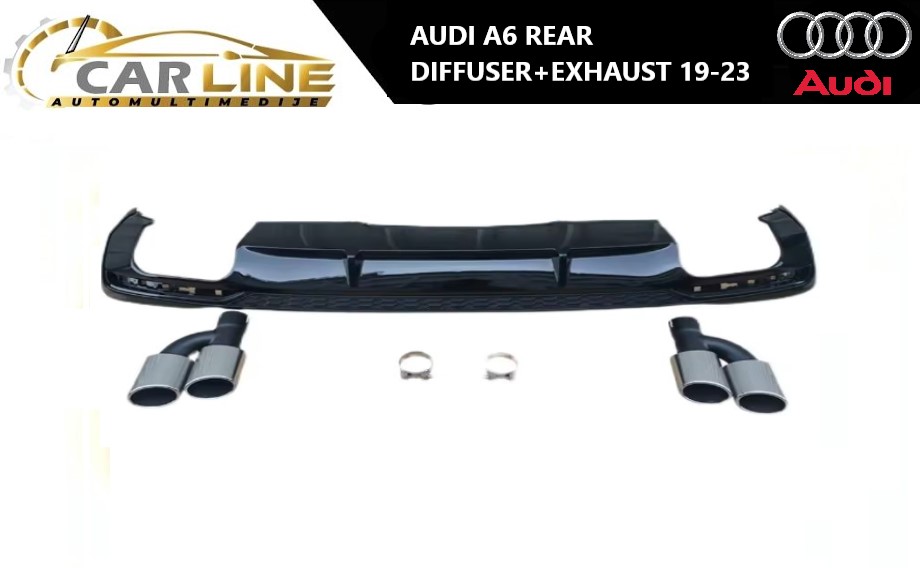 AUDI A6 ZADNJI DIFUZOR SA AUSPUHOM 19-23