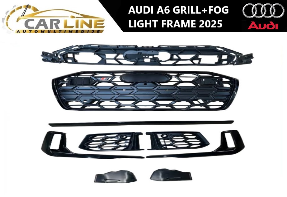 AUDI A6 PREDNJI GRILL SA MASKOM ZA MAGLENKE 2025