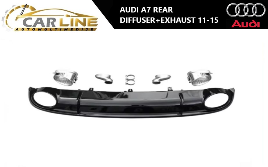 AUDI A7 ZADNJI DIFUZOR SA AUSPUHOM 11-15