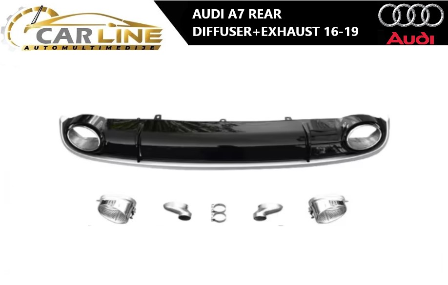 AUDI A7 ZADNJI DIFUZOR SA AUSPUHOM 16-19