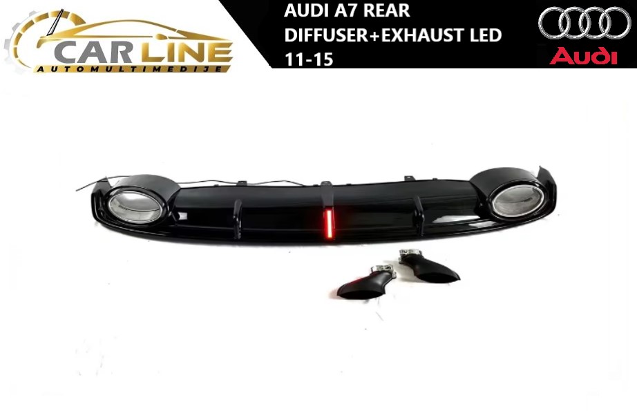 AUDI A7 ZADNJI DIFUZOR SA AUSPUHOM LED 11-15