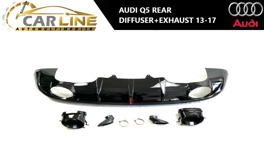 AUDI Q5 ZADNJI DIFUZOR SA AUSPUHOM LED 13-17