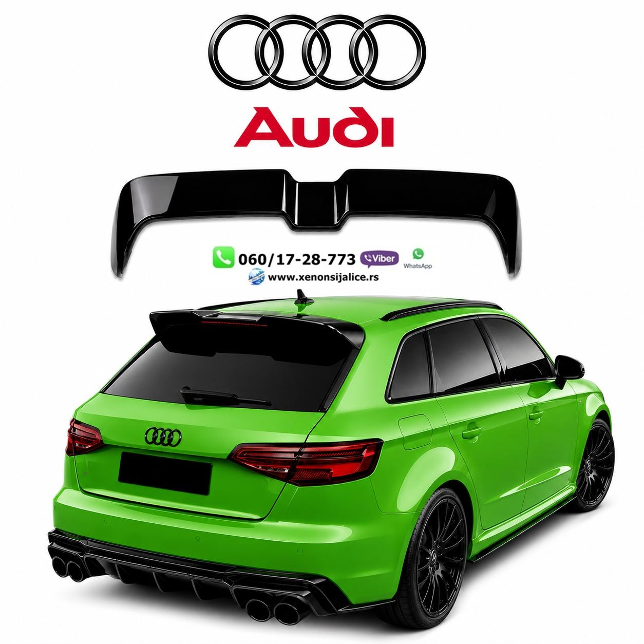AUDI A3 12-19 HATCHBACK SPOJLER S LINE RS