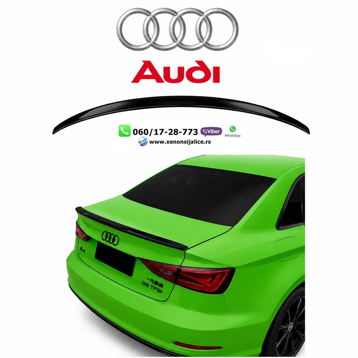 AUDI A3 12-19 SEDAN SPOJLER S LINE RS