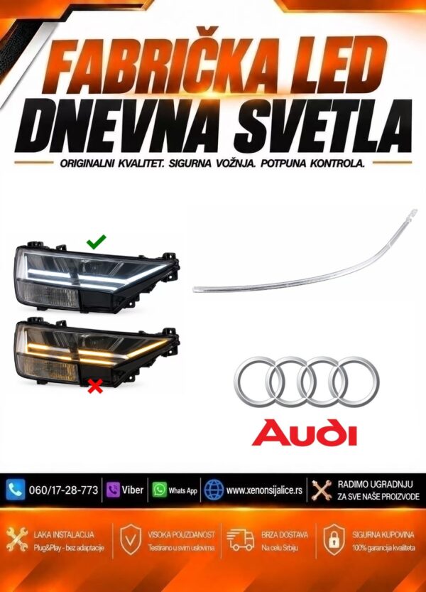 LED DNEVNO SVETLO FABRICKI MODEL U FARU AUDI Q8 18-24 LED