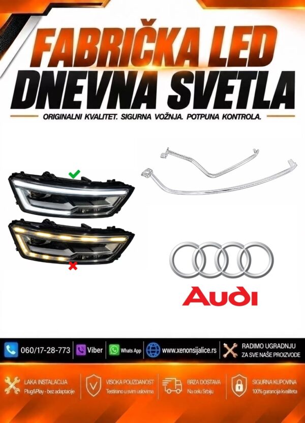 LED DNEVNO SVETLO FABRICKI MODEL U FARU AUDI Q3 15-19 LED