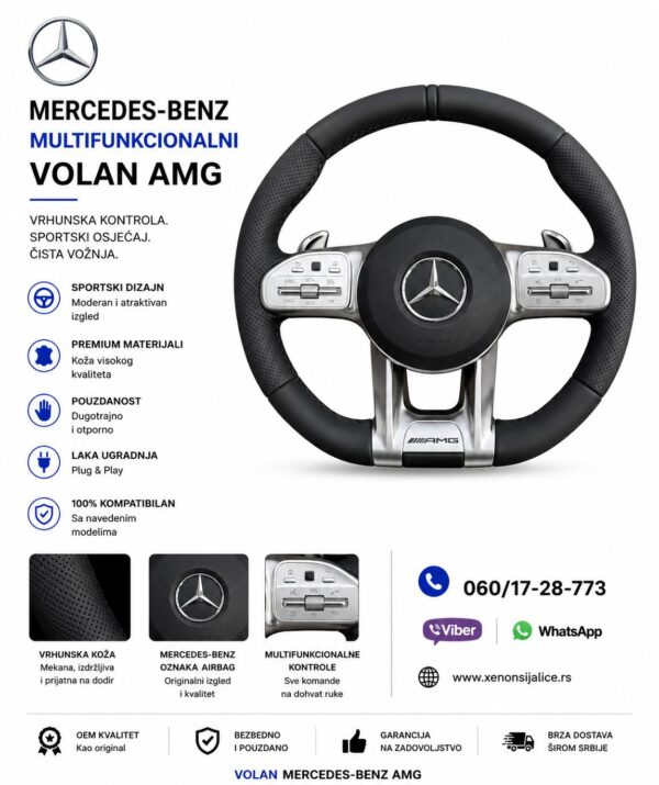 VOLAN MERCEDES A KLASA,B KLASA,C KLASA,E KLASA,S KLASA,G KLASA,GLC KLASA,GLE KLASA,GLS KLASA
