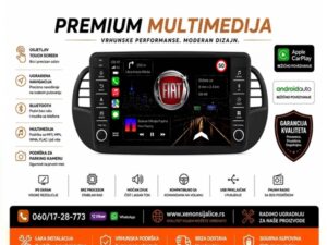 FIAT 500 MULTIMEDIJA ANDROID,CAR PLAY NAVIGACIJA TOUCH SCREEN 10 INCA