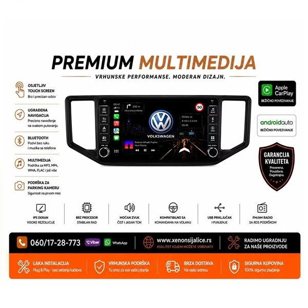 VW CRAFTER MULTIMEDIJA NAVIGACIJA TOUCH SCREEN 10 INCA ANDROID,CAR PLAY