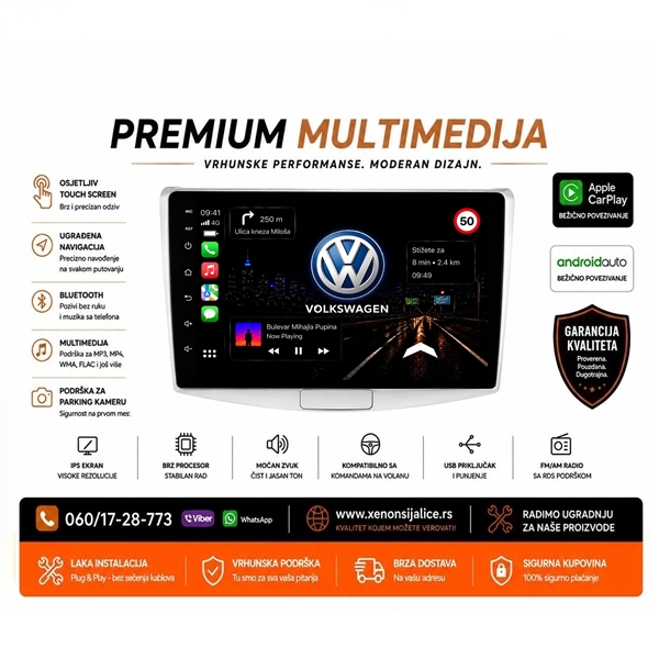 VW PASSAT B6/B7 MULTIMEDIJA NAVIGACIJA TOUCH SCREEN 10 INCA ANDROID,CAR PLAY