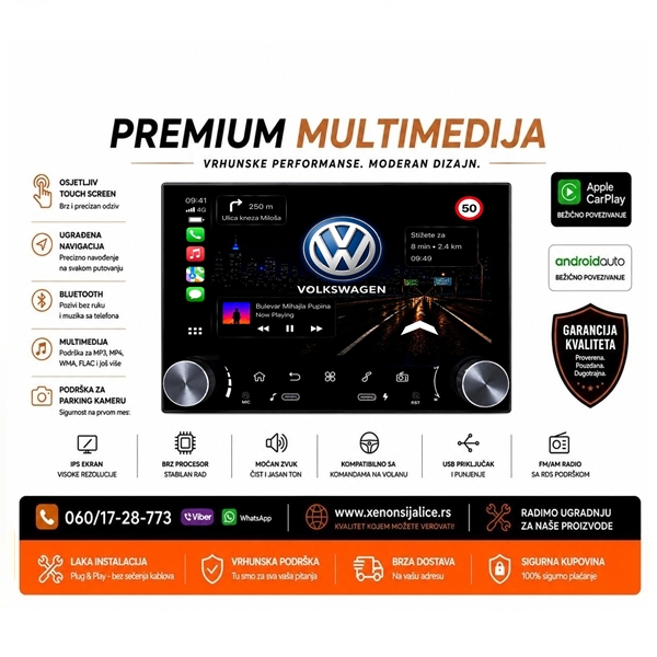 VW MULTIMEDIJA NAVIGACIJA TOUCH SCREEN 7 INCA ANDROID,CAR PLAY