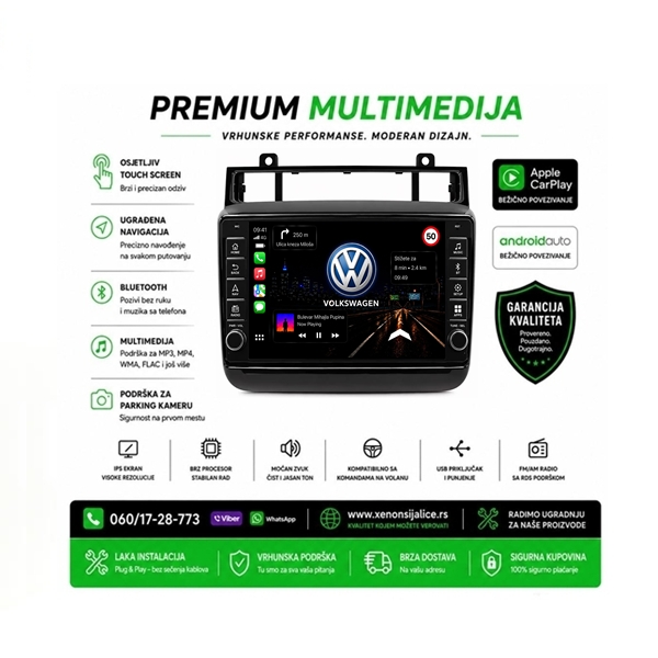 VW TOUAREG MULTIMEDIJA NAVIGACIJA TOUCH SCREEN 10 INCA ANDROID,CAR PLAY