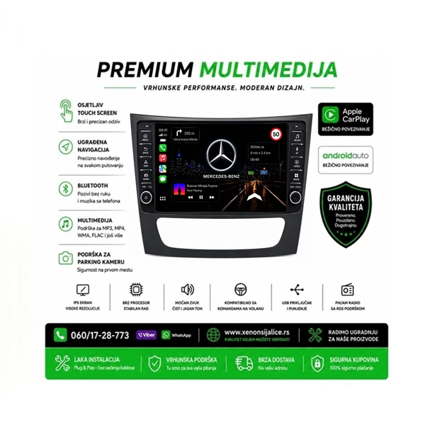 MERCEDES CLS KLASA MULTIMEDIJA ANDROID,CAR PLAY NAVIGACIJA TOUCH SCREEN 10 INCA