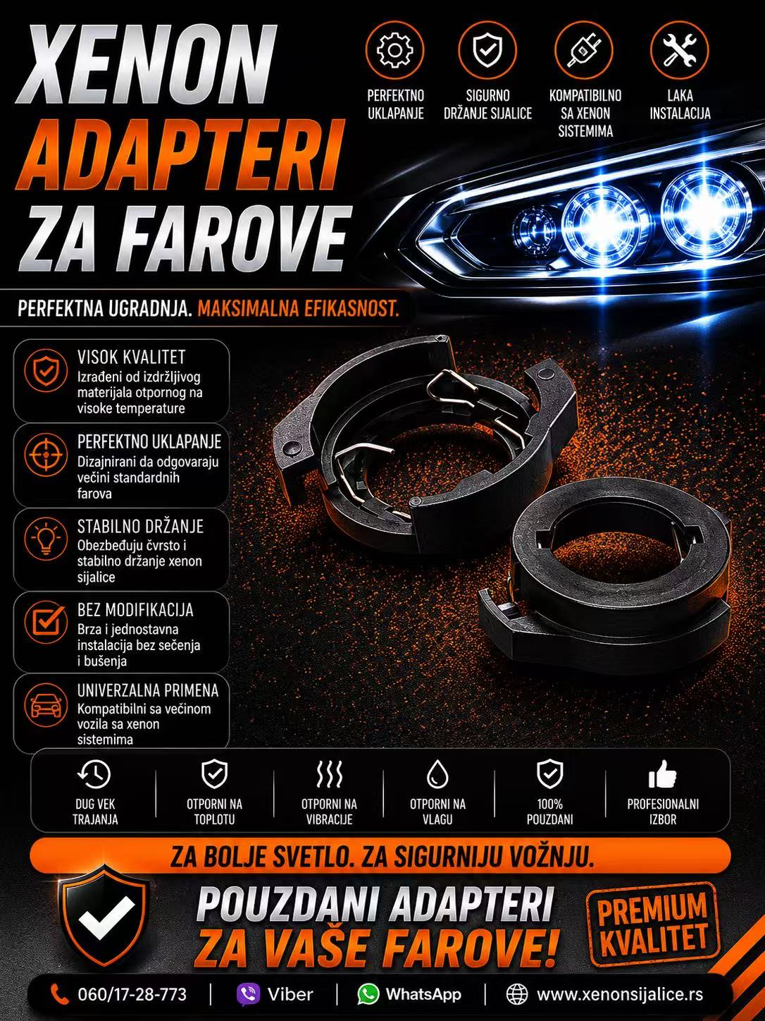XENON ADAPTERI ZA FAROVE VW
