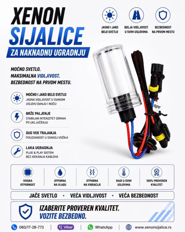 XENON SIJALICE ZA NAKNADNU UGRADNJU