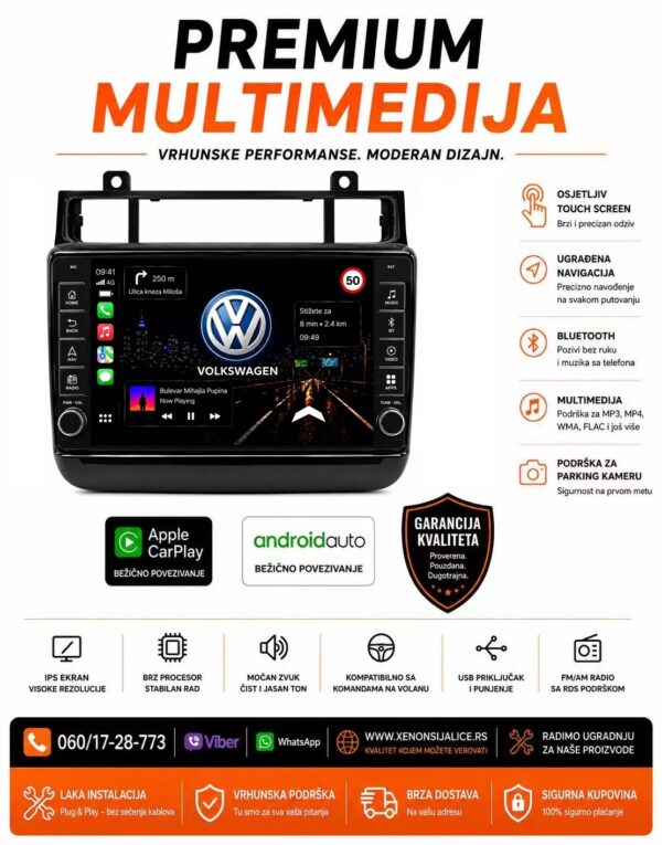 VW TOUAREG MULTIMEDIJA NAVIGACIJA TOUCH SCREEN 10 INCA ANDROID,CAR PLAY
