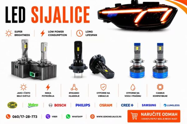 LED SIJALICE ZA OBORENO,DUGO SVETLO I MAGLENKE