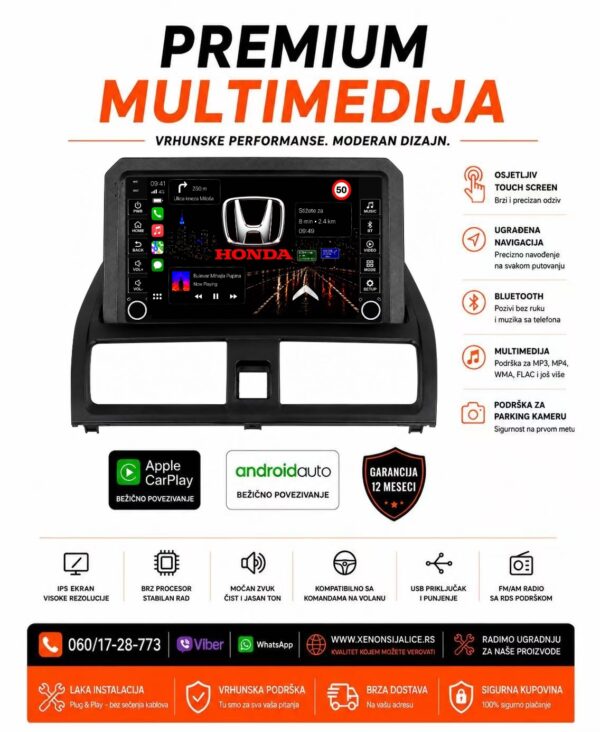 HONDA ACCORD MULTIMEDIJA ANDROID,CAR PLAY NAVIGACIJA TOUCH SCREEN 10 INCA