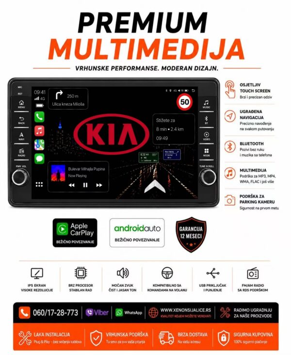 KIA CEED MULTIMEDIJA ANDROID,CAR PLAY NAVIGACIJA TOUCH SCREEN 10 INCA
