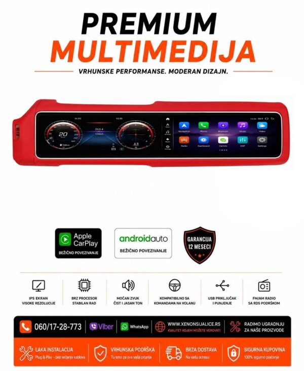 LAND ROVER RANGE ROVER EVOQUE MULTIMEDIJA ANDROID I CAR PLAY NAVIGACIJA TOUCH SCREEN 12 INCA