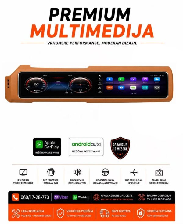 LAND ROVER RANGE ROVER SPORT MULTIMEDIJA ANDROID I CAR PLAY NAVIGACIJA TOUCH SCREEN 12 INCA