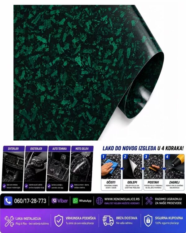 KARBON FOLIJA MANSORY ZELENA