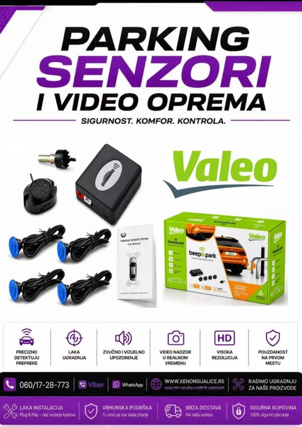 PLAVI VALEO PARKING SENZORI ZA POZADI