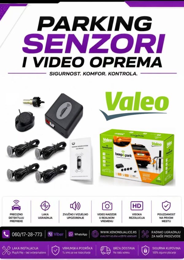 TAMNO SIVI VALEO PARKING SENZORI ZA POZADI