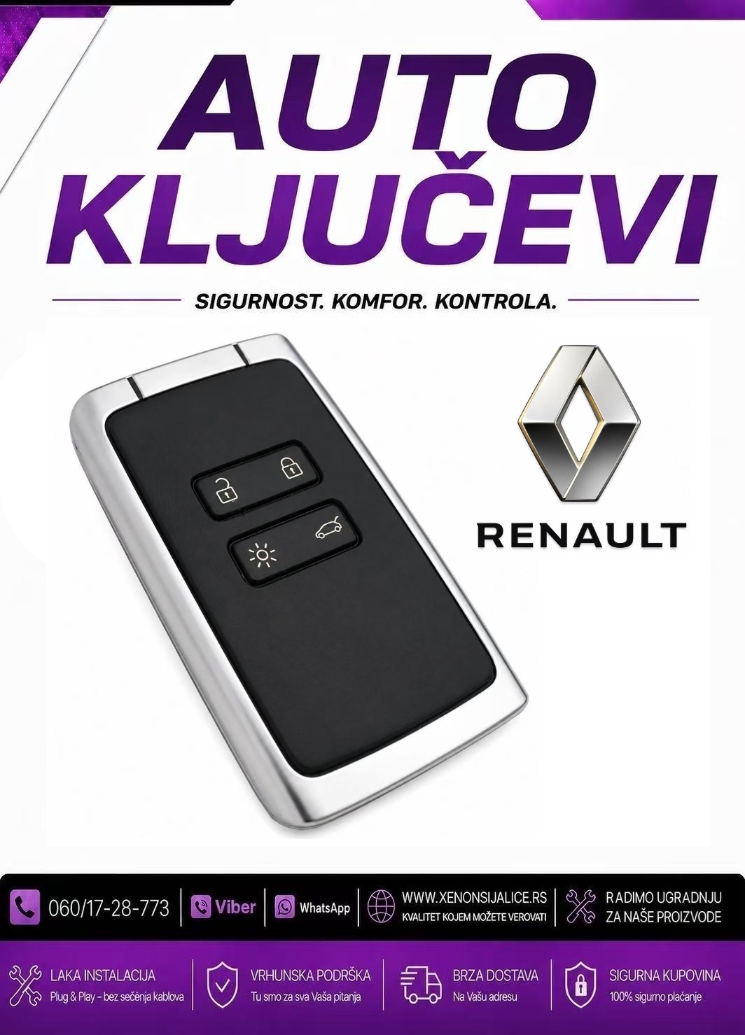KLJUC RENAULT KUCISTE KLJUCA MODEL 12