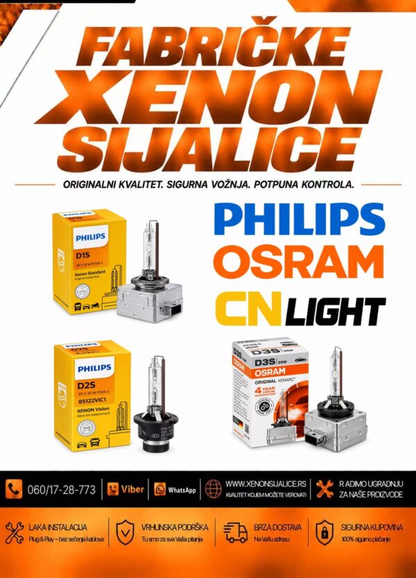 FABRICKE XENON SIJALICE