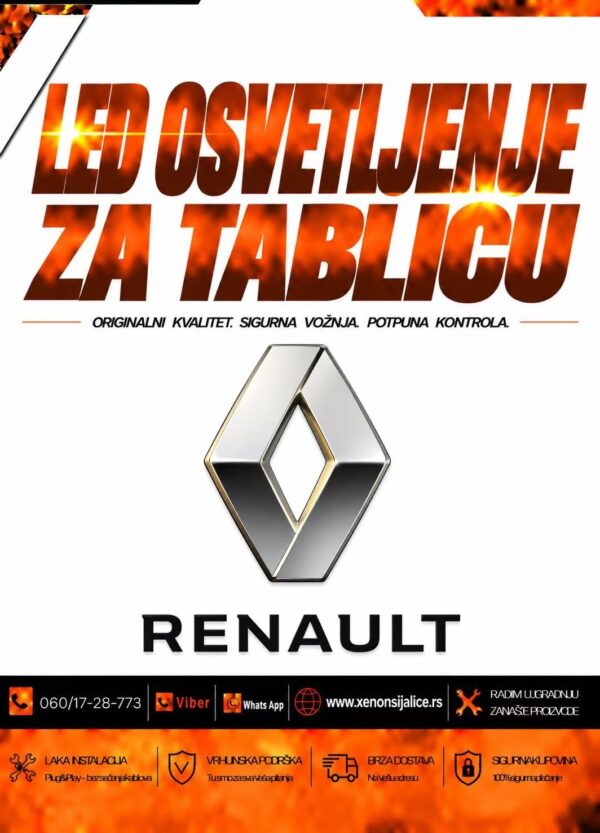 LED OSVETLJENJE ZA TABLICU RENAULT