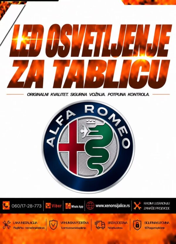 LED OSVETLJENJE ZA TABLICU ALFA ROMEO
