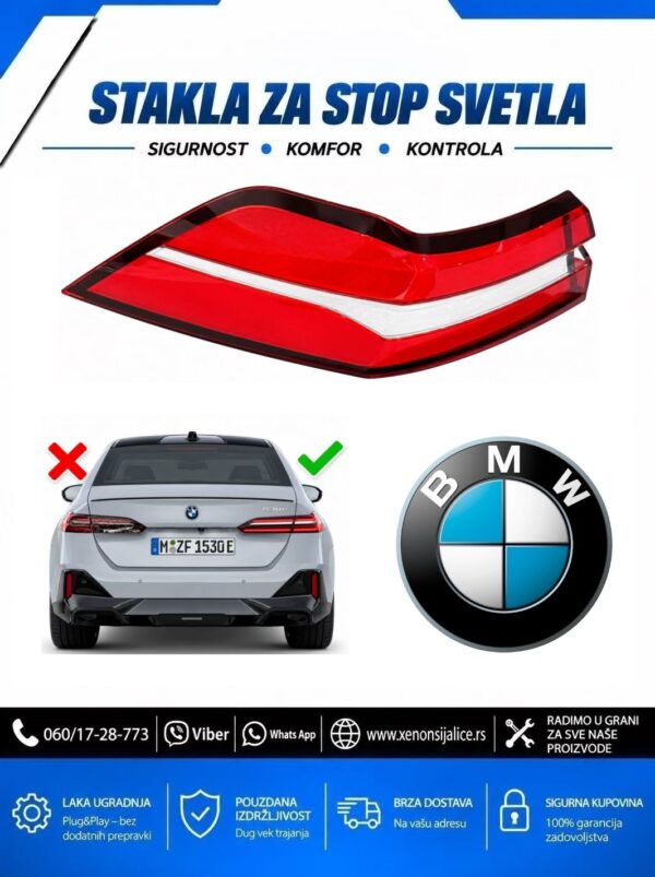 STAKLO ZA STOP SVETLO SPOLJNO BMW 5 G60 23-26