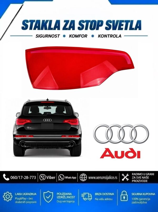STAKLO ZA STOP SVETLO AUDI Q7 10-15