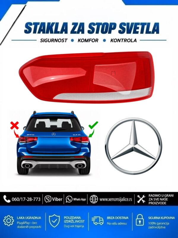 STAKLO ZA STOP SVETLO SPOLJNO MERCEDES GLB X247 20-23