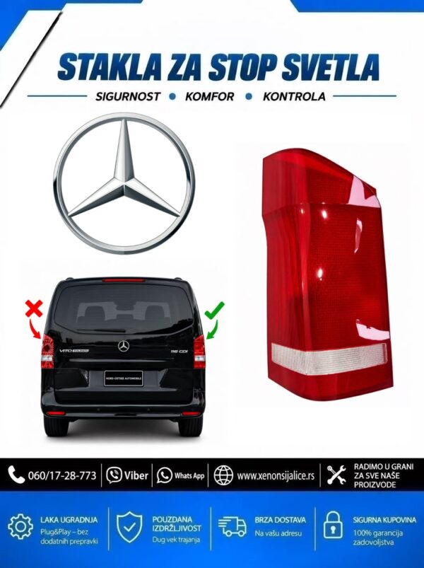 STAKLO ZA STOP SVETLO MERCEDES VITO W447 14-25