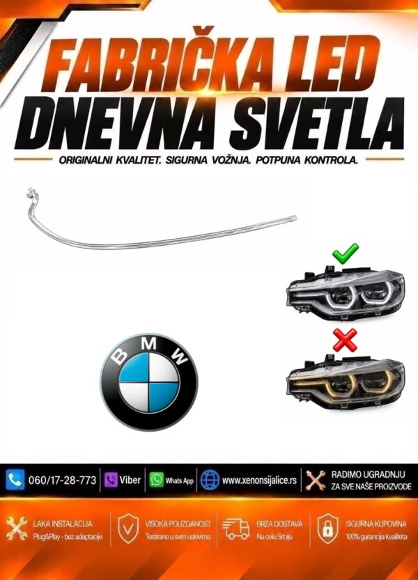 LED DNEVNO SVETLO FABRICKI MODEL U FARU LED OBRVA BMW 4 13-17 LED