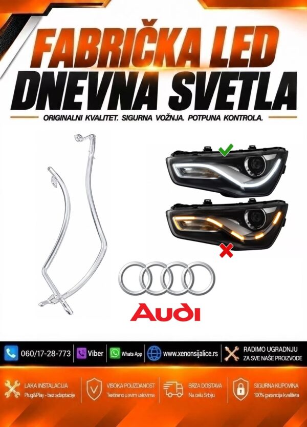 LED DNEVNO SVETLO FABRICKI MODEL U FARU AUDI A1 11-15 XENON