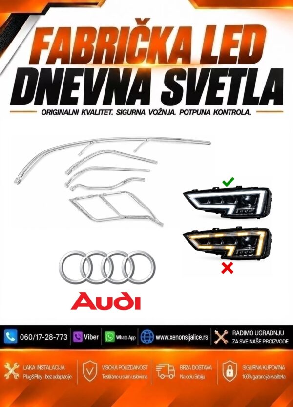 LED DNEVNO SVETLO FABRICKI MODEL U FARU AUDI A4 16-20 MATRIX