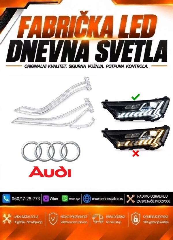 LED DNEVNO SVETLO FABRICKI MODEL U FARU AUDI Q7 20-25 MATRIX
