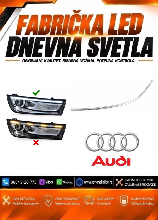 LED DNEVNO SVETLO FABRICKI MODEL U FARU AUDI Q5 17-20 XENON