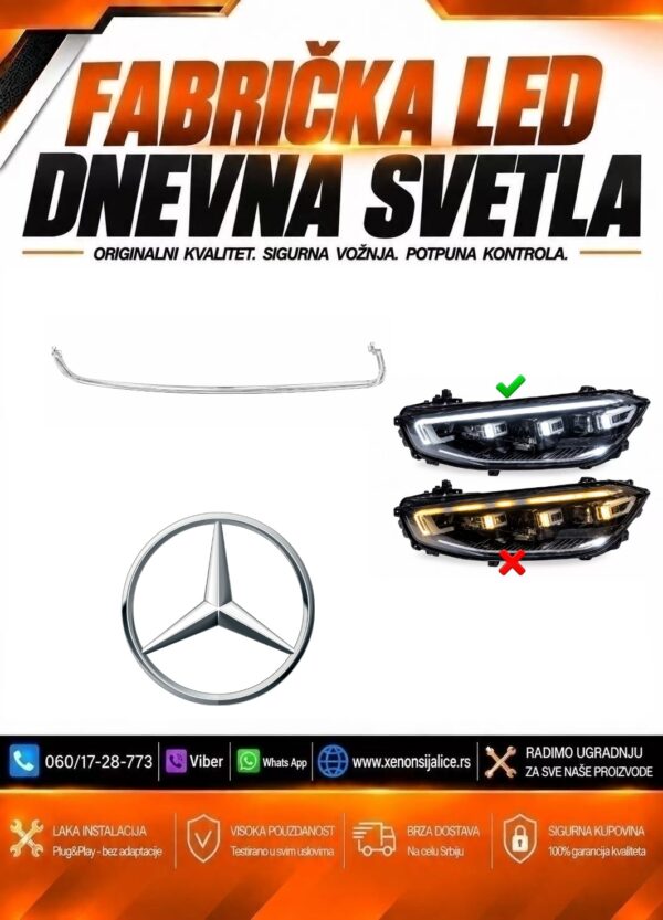 LED DNEVNO SVETLO FABRICKI MODEL U FARU MERCEDES S KLASA 20-26 LED