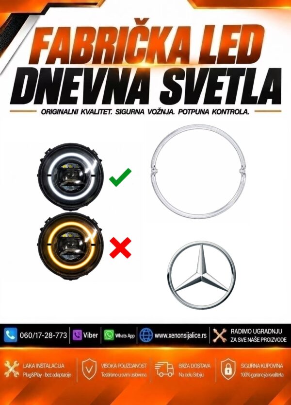 LED DNEVNO SVETLO FABRICKI MODEL U FARU MERCEDES G KLASA 19-24 LED